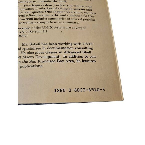 A practical guide to the UNIX system by Mark G. Sobell Benjamin Cummings books i - Picture 3 of 6